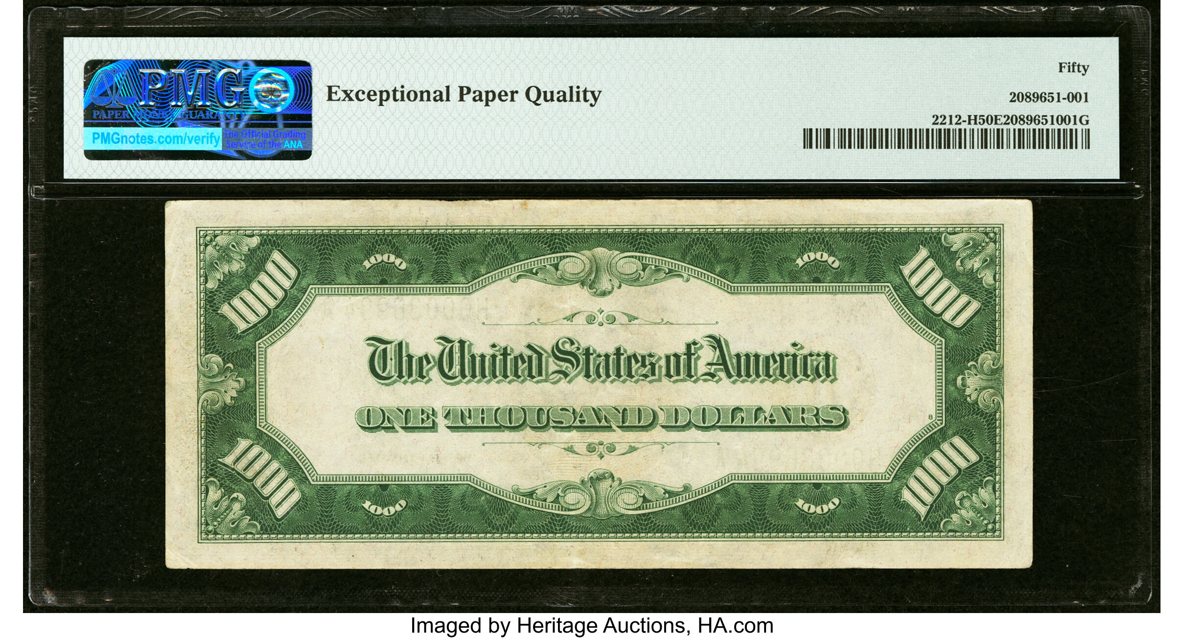 image for: Fr. 2212-H $1,000 1934A Federal Reserve Note. PMG About Uncirculated 50 EPQ....