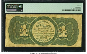 image for: Fr. 17a $1 1862 Legal Tender PMG Choice Fine 15....