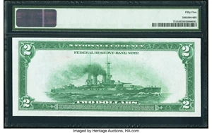 image for: Fr. 751 $2 1918 Federal Reserve Bank Note PMG About Uncirculated 55....