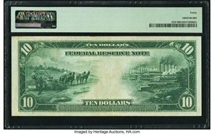 image for: Fr. 910* $10 1914 Federal Reserve Star Note PMG Extremely Fine 40....