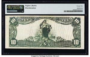 image for: Columbus, MS - $10 1902 Plain Back Fr. 630 The National Bank of Commerce Ch. # (S)10361 PMG Very Fine 25....