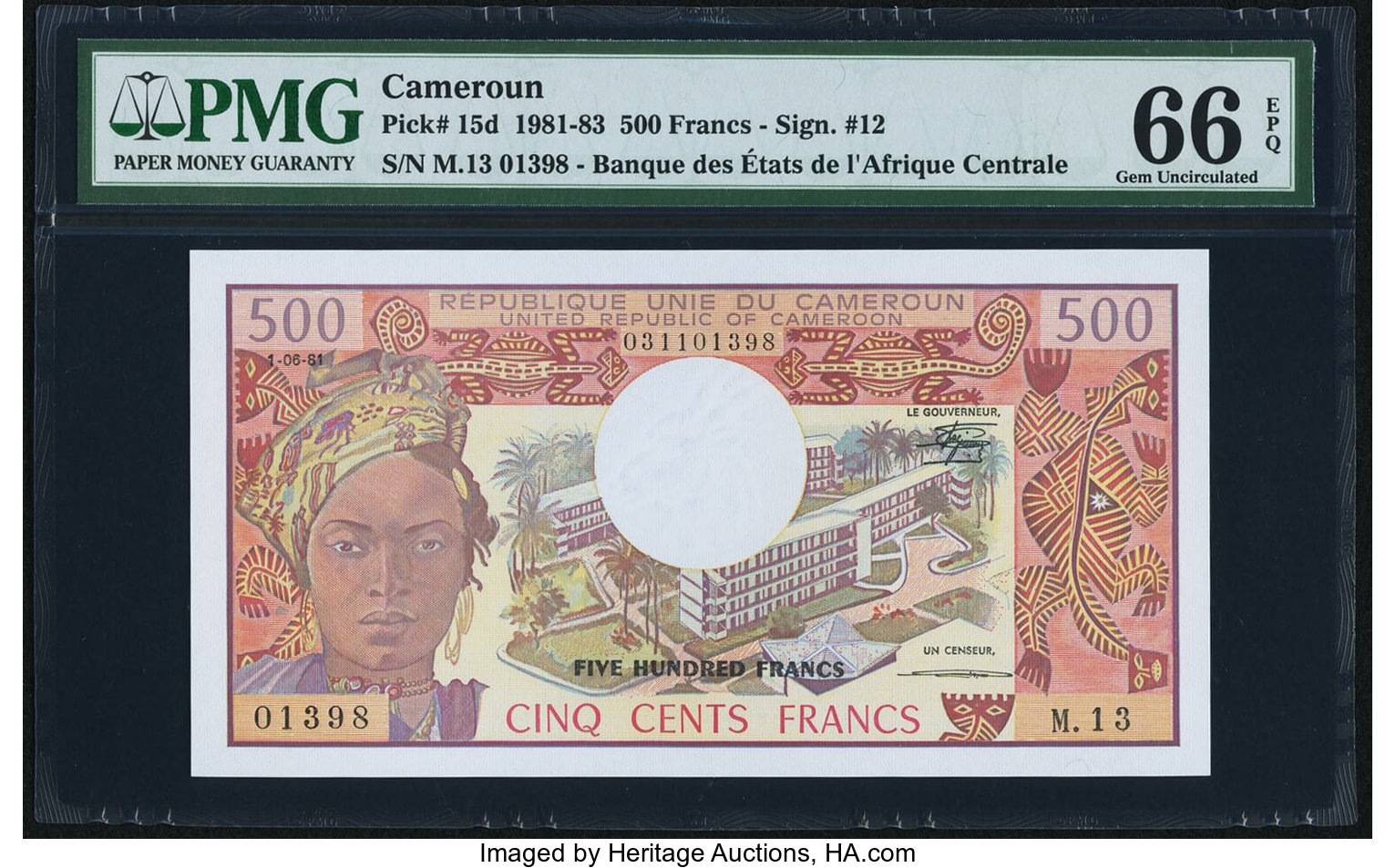 image for: Cameroon  500 francs(B401s)