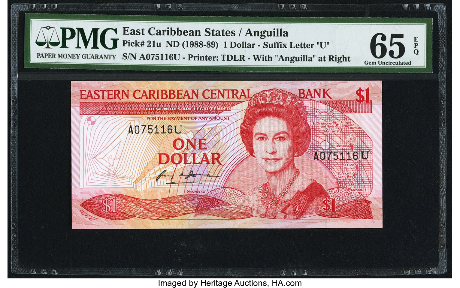 image for: East Caribbean States  1 dollar (B205k1)
