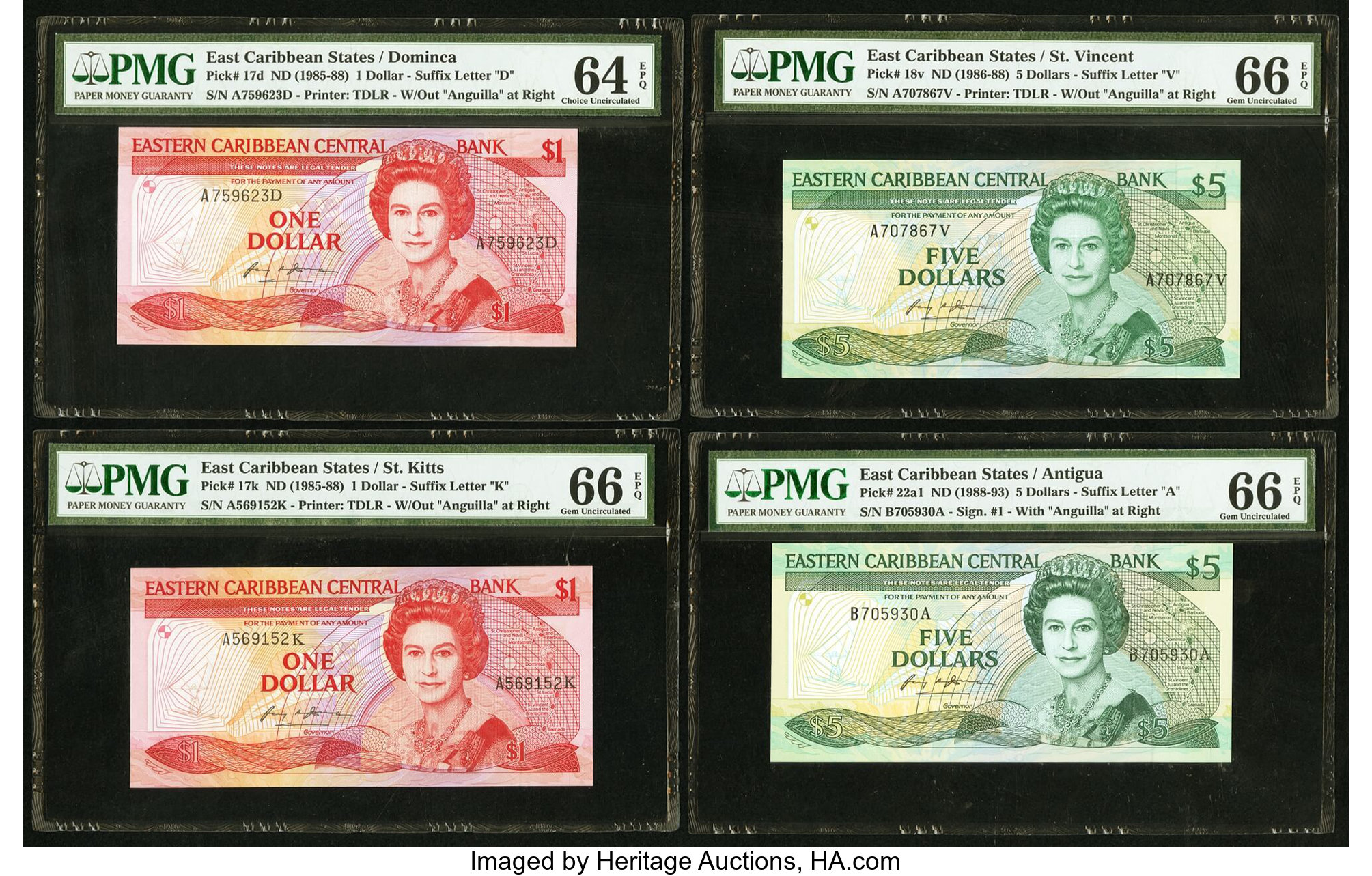 image for: East Caribbean States  5 dollars (B206a1)