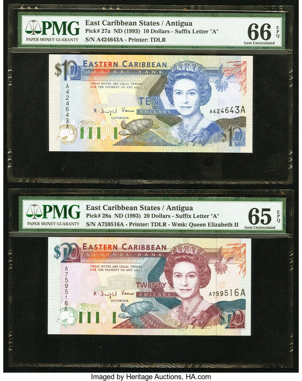 image for: East Caribbean States  20 dollars (B212g)