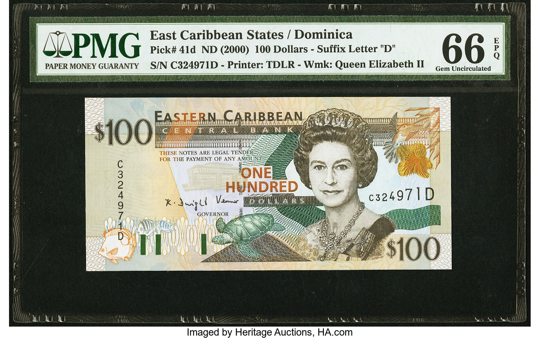 image for: East Caribbean States  100 dollars (B225u)