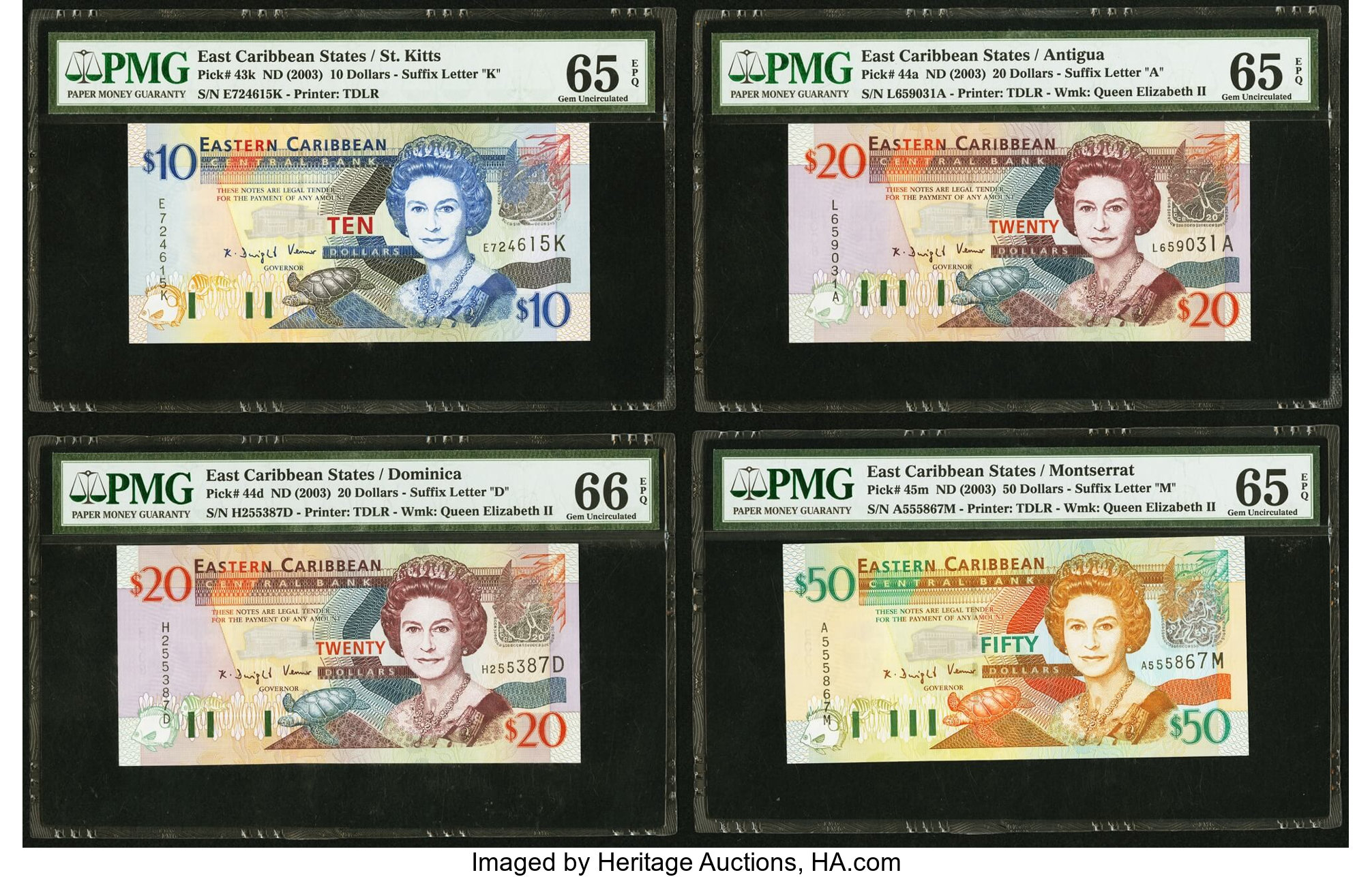 image for: East Caribbean States  20 dollars (B228v)