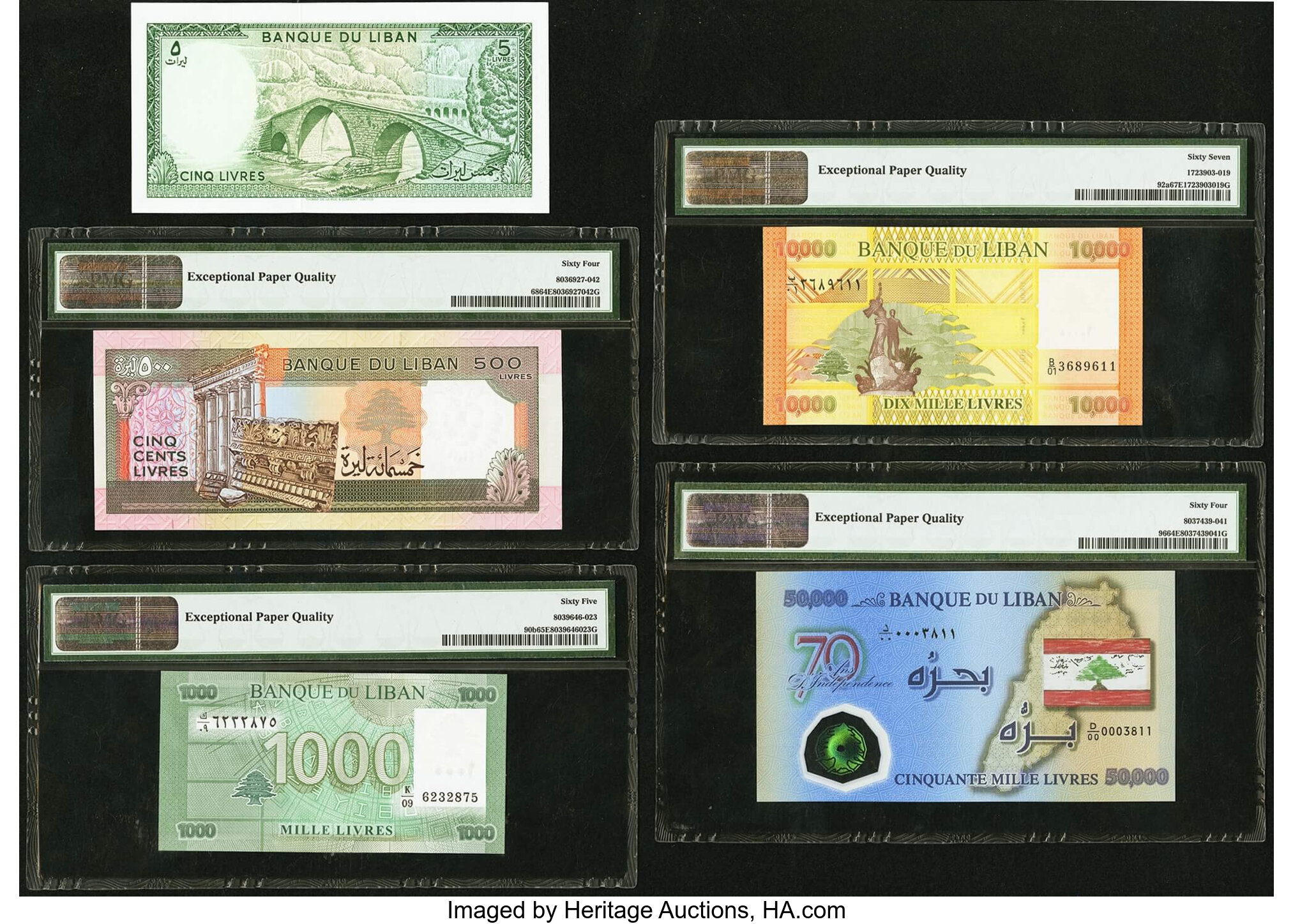 image for: Lebanon  50,000 livres (pounds) (B538a)