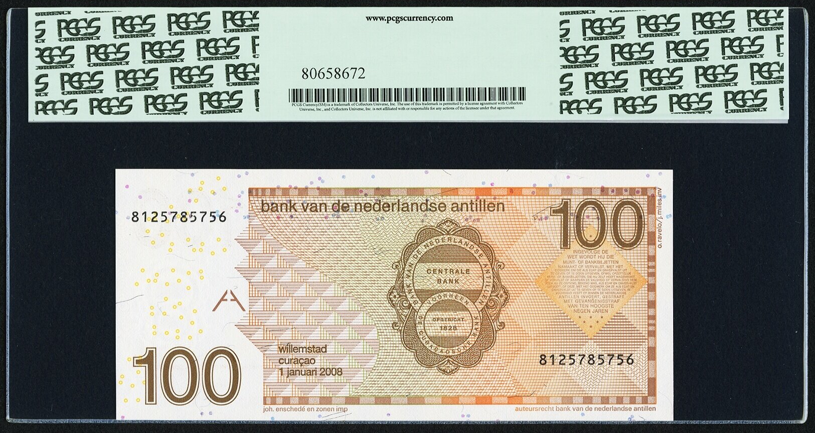 Bank van de Nederlandse Antillen 100 gulden guilders B228as