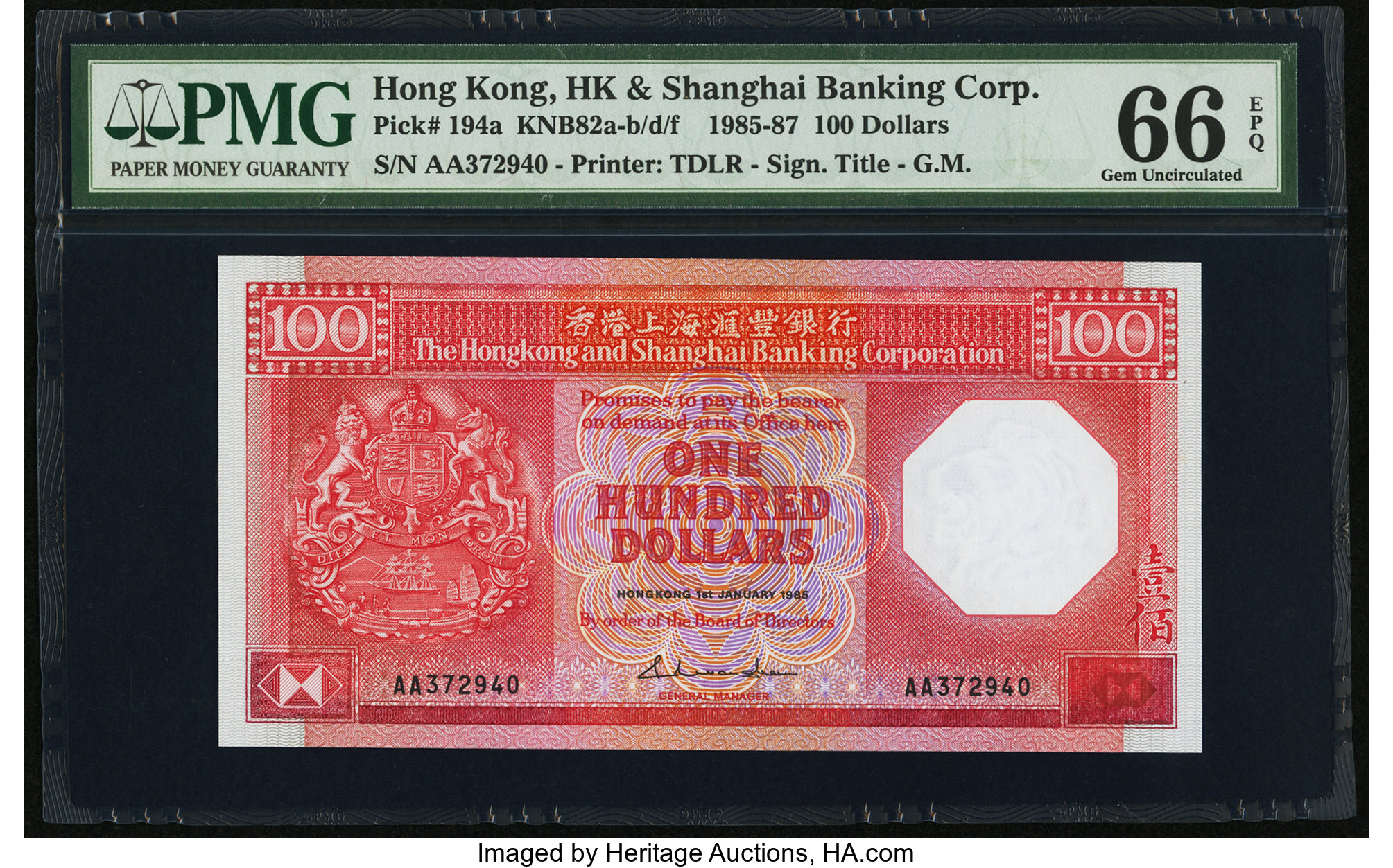 image for: Hong Kong  100 dollars (B676b)