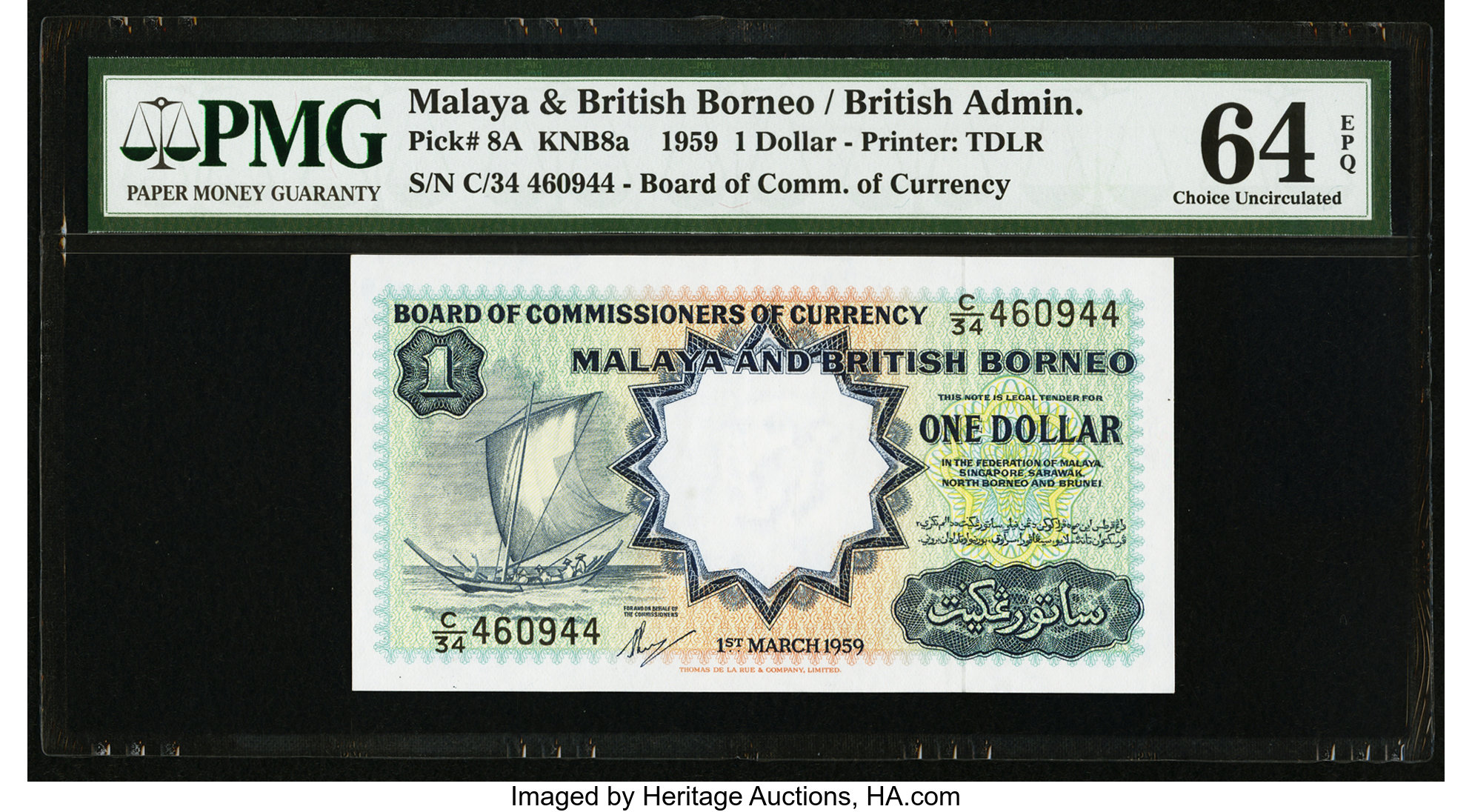 image for: Malaya and British Borneo  1 dollar(B108a)