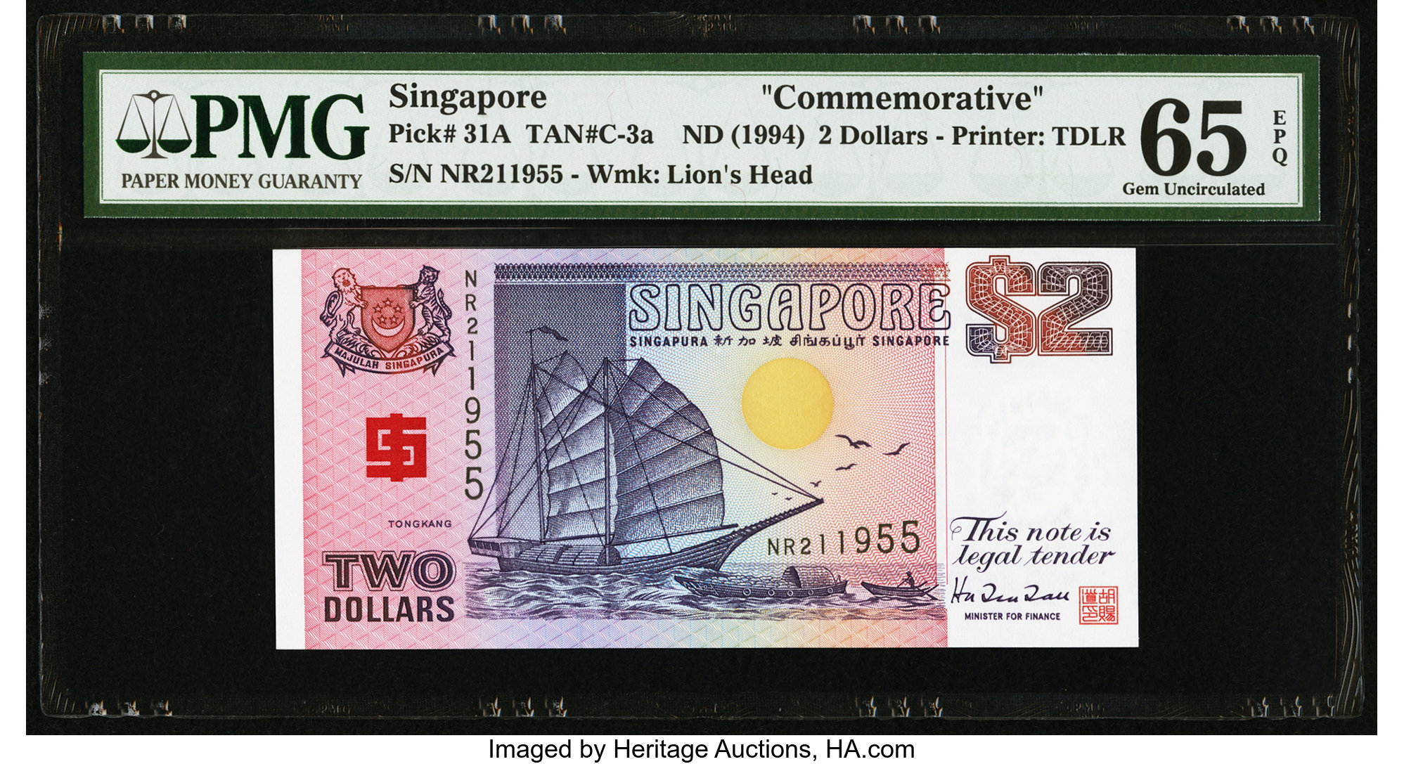 image for: Singapore  50 dollars (B128a)
