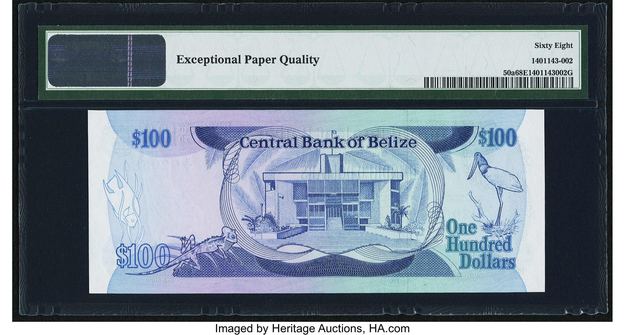 image for: Belize  100 dollars (B308as2)