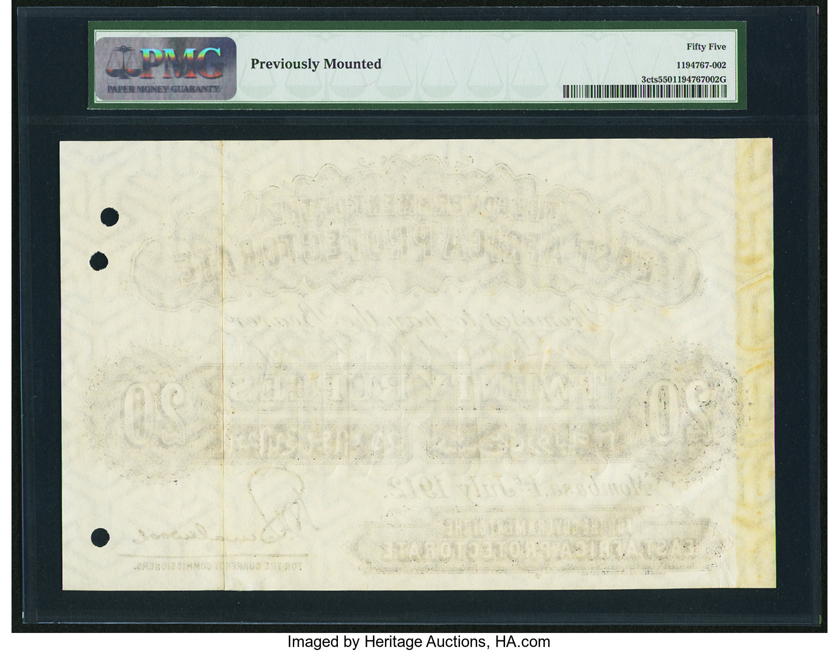image for: East Africa  20 rupees (B103bt2)