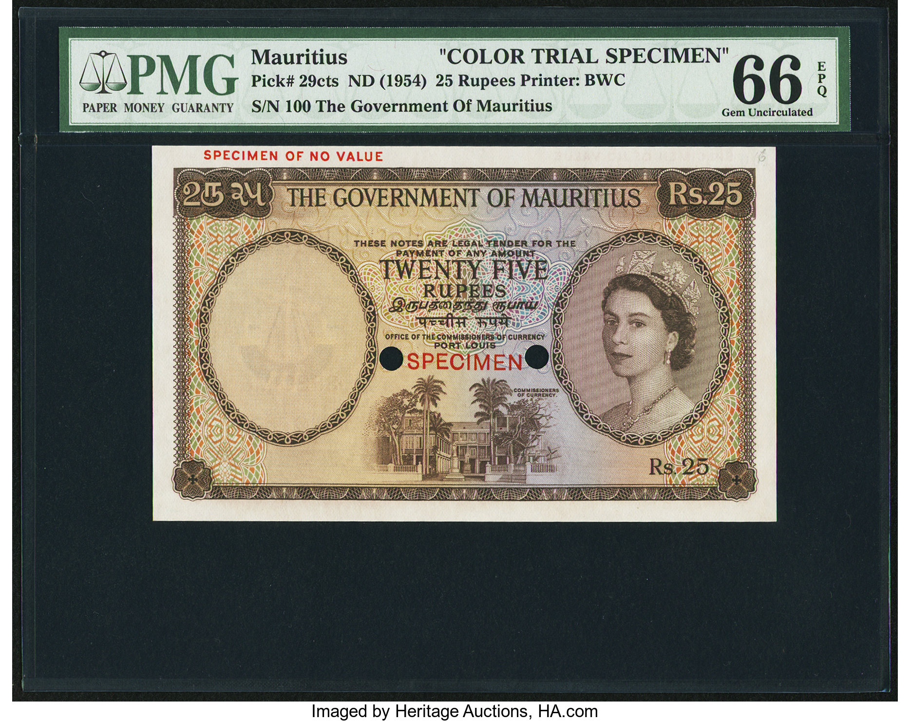 image for: Mauritius  25 rupees (B326b)