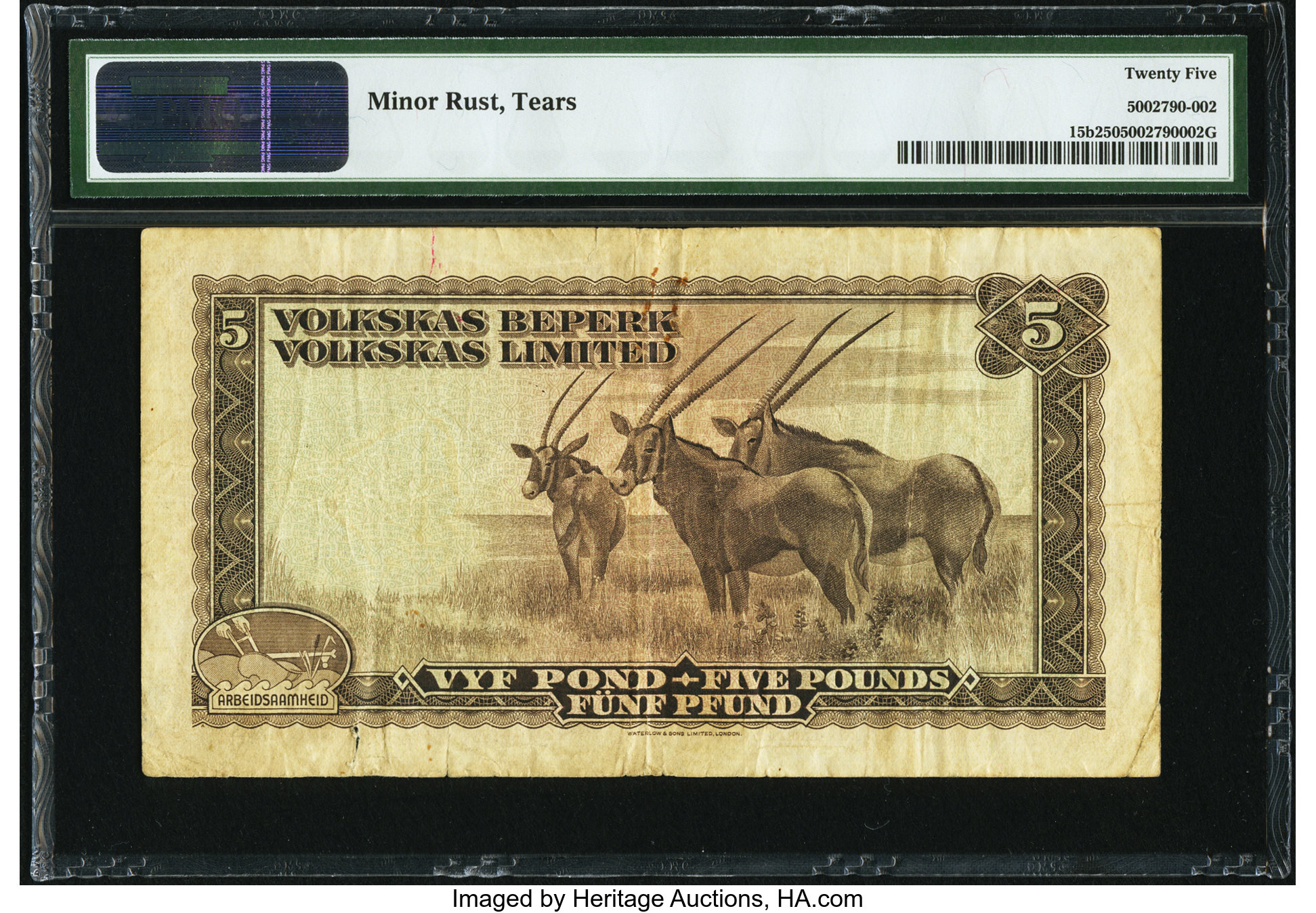image for: South West Africa  5 pounds(B303c)