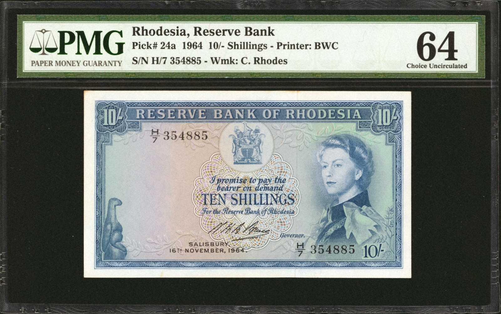 image for: Rhodesia  10 shillings(B101b)
