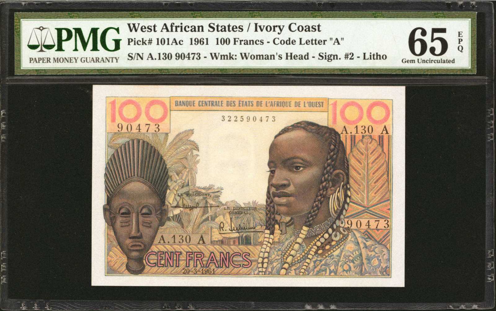 image for: West African States  100 francs (B106Af)