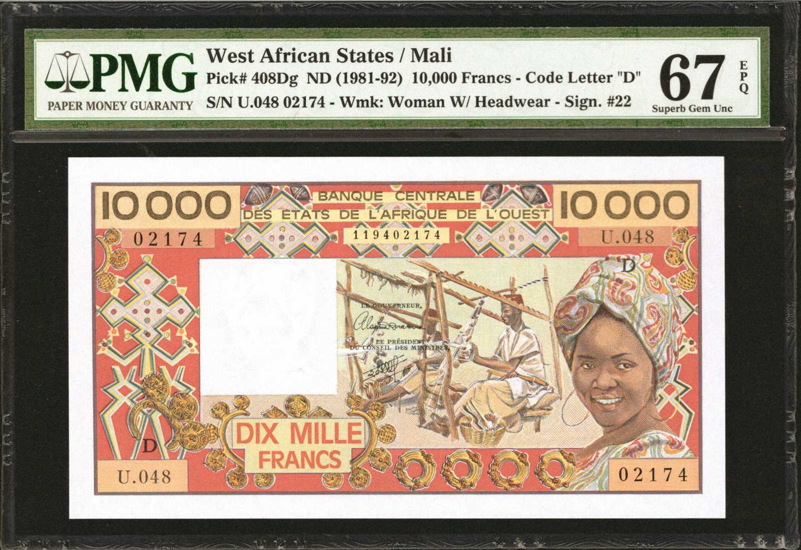 image for: West African States  5,000 francs (B113Dk)