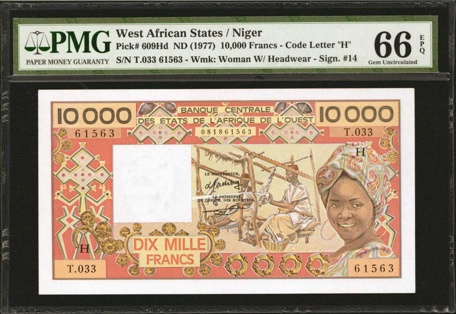 image for: West African States  10,000 francs (B114Ha)