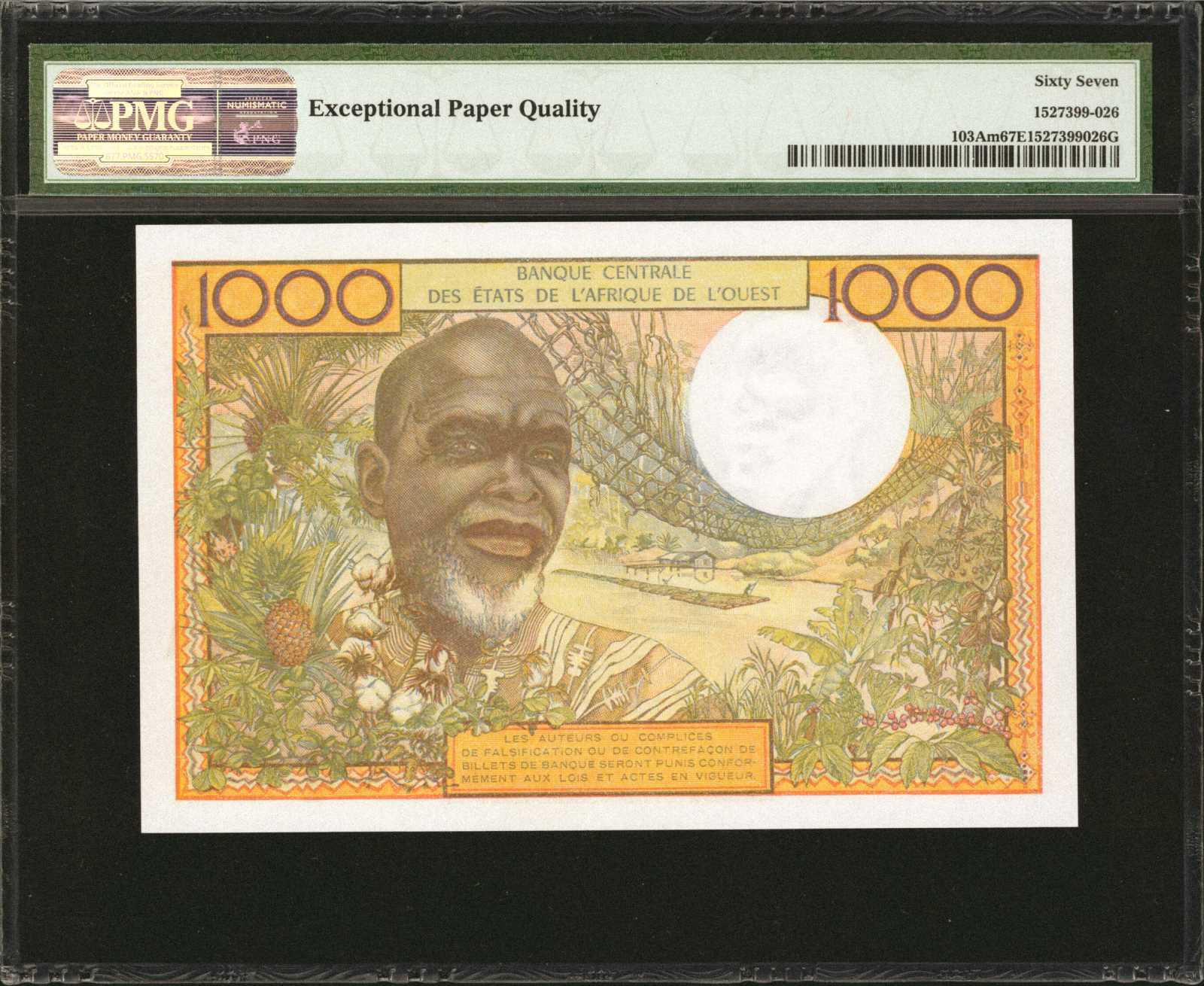 image for: West African States  1,000 francs (B108Af)