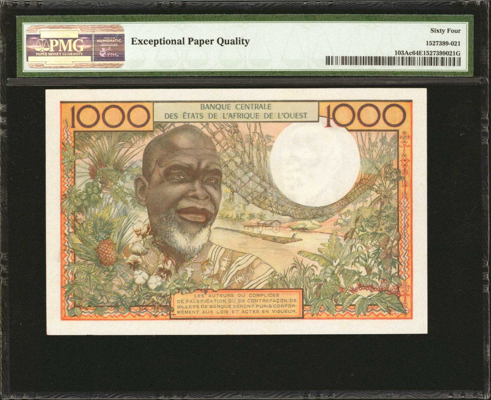 image for: West African States  1,000 francs (B108Ai)