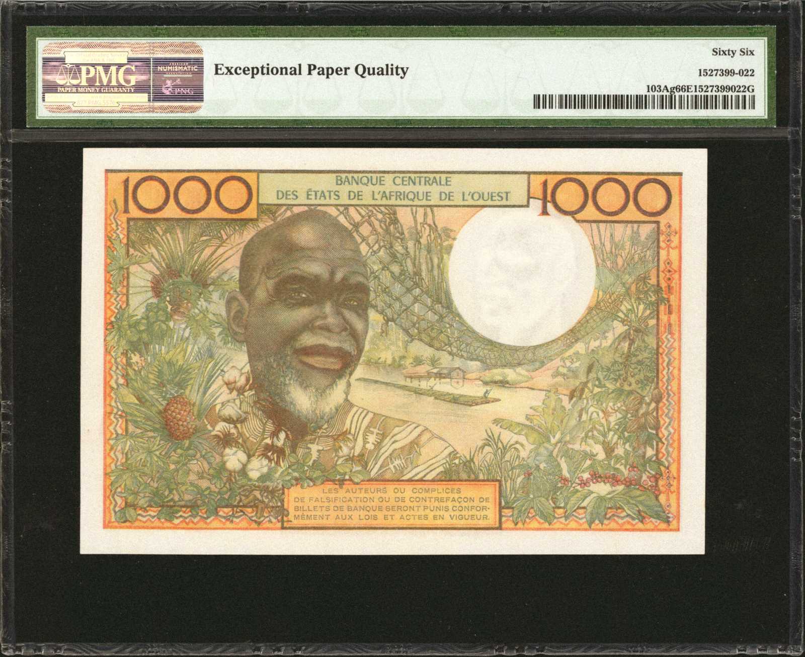 image for: West African States  1,000 francs (B108Ai)