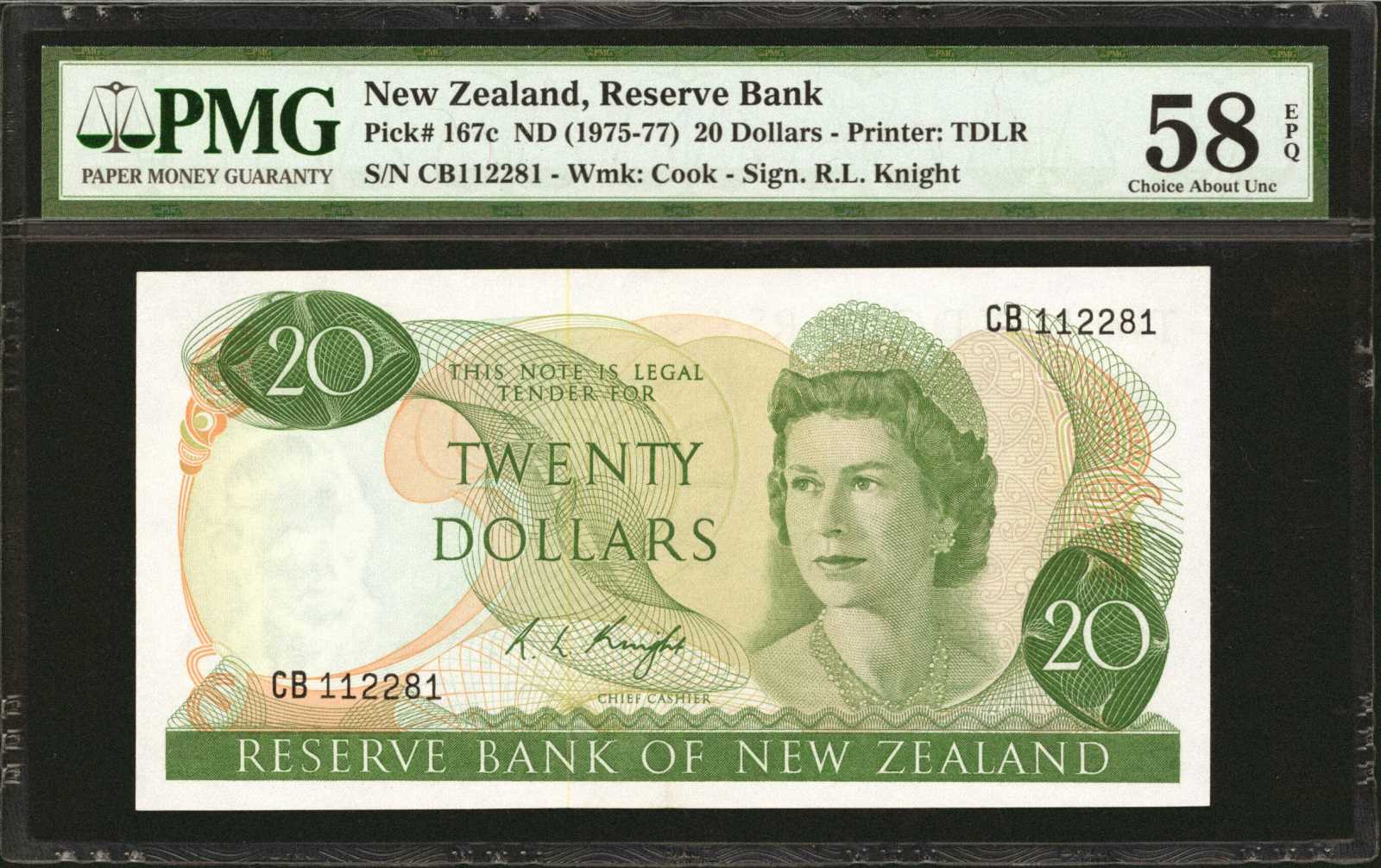 image for: New Zealand  20 dollars (B114dz)