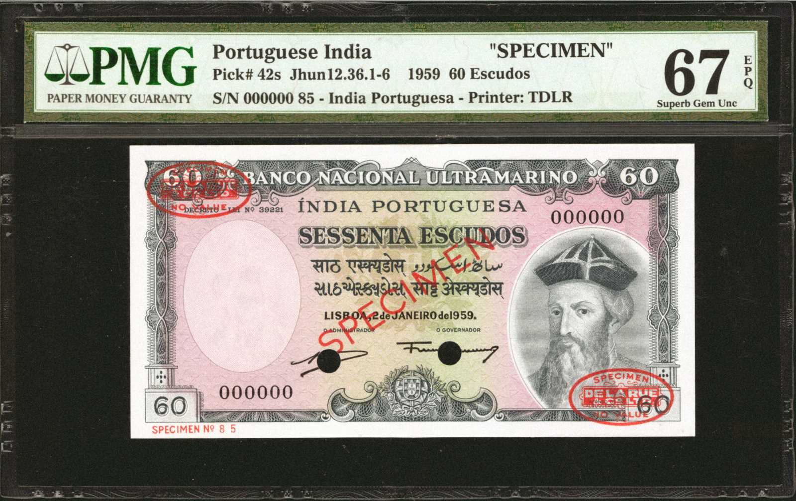 image for: Portuguese India  30 escudos(B330bs)