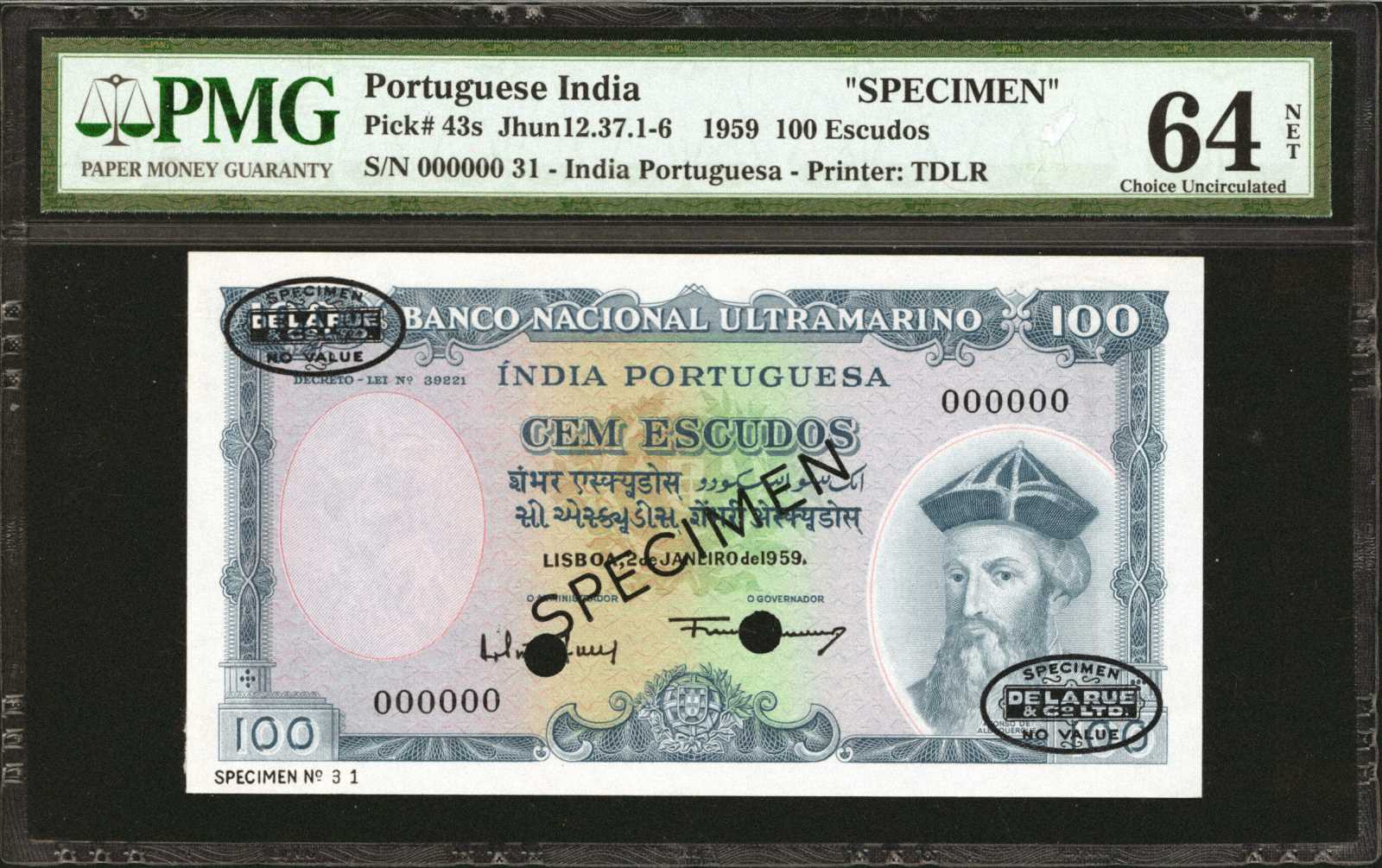 image for: Portuguese India  100 escudos(B332fs)