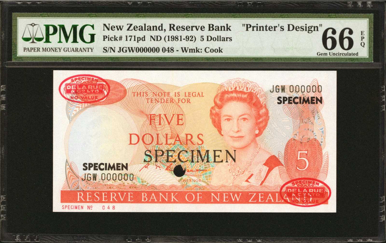 image for: New Zealand  5 dollars (B112dz)