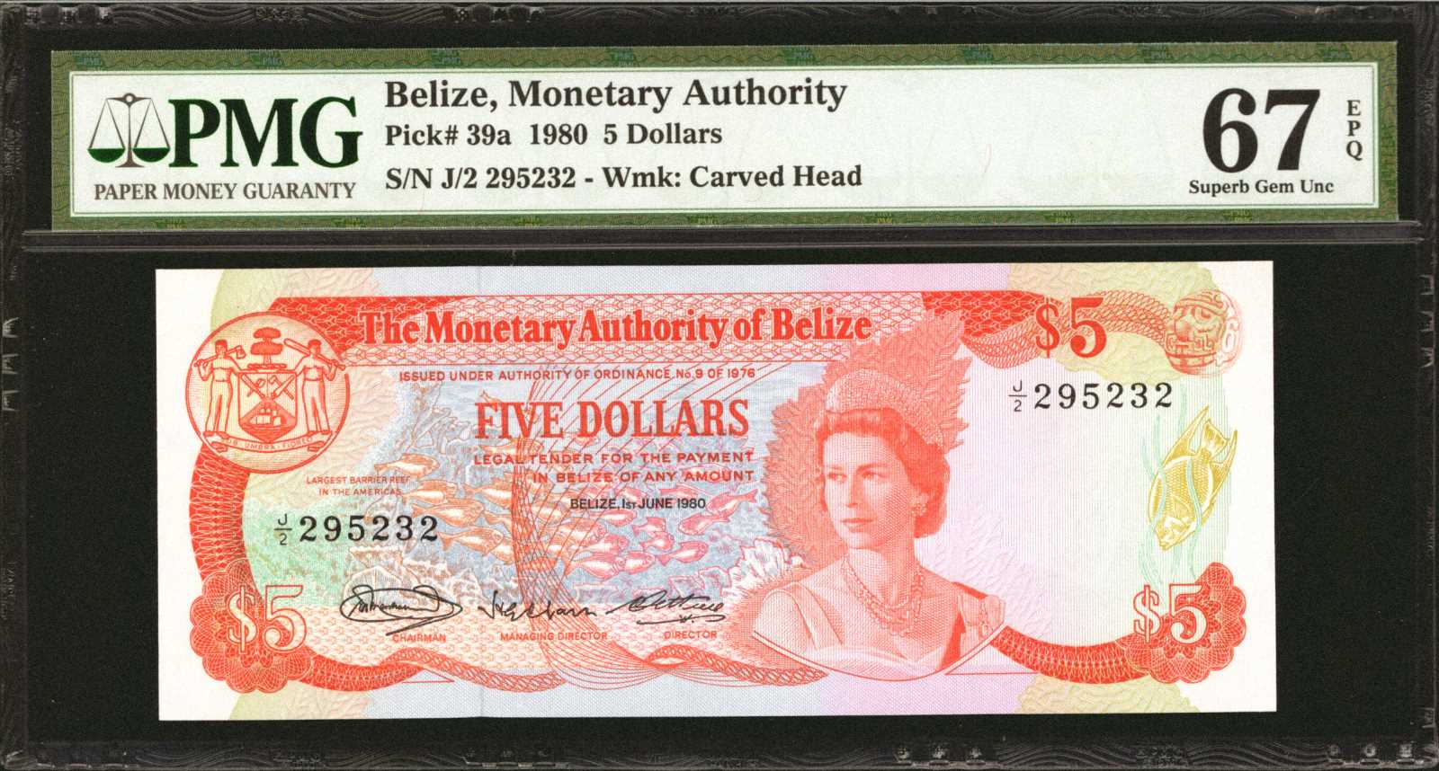 image for: Belize  2 dollars (B310b)