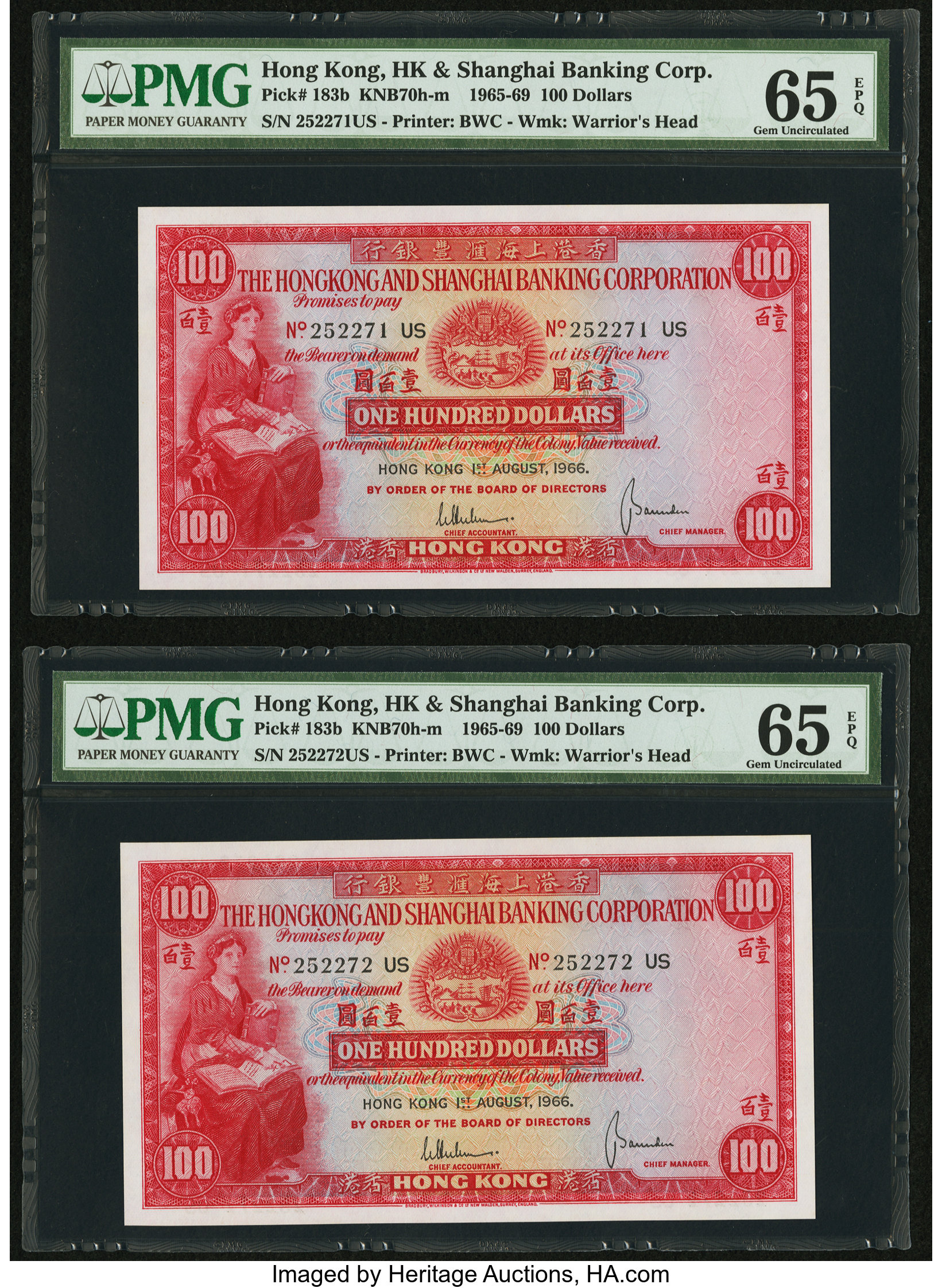 image for: Hong Kong  100 dollars (B664i)