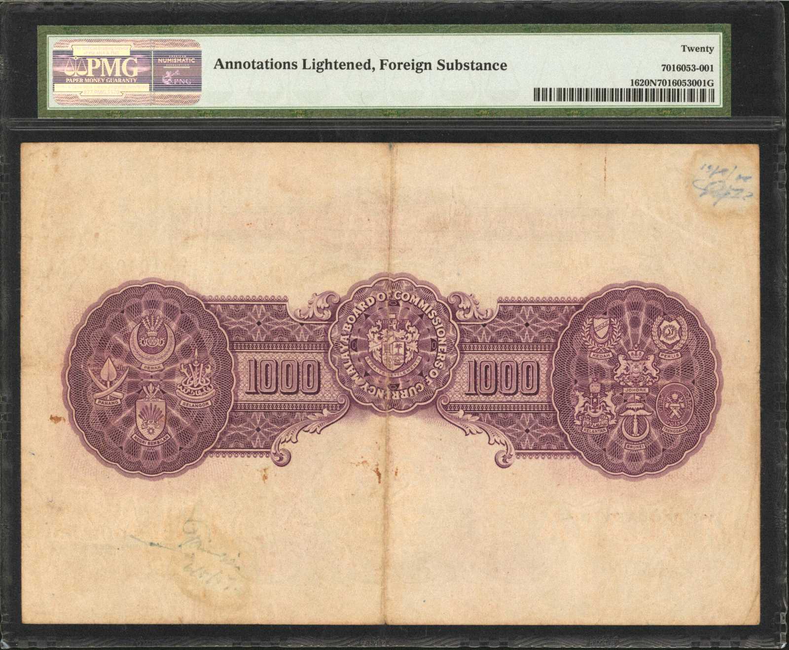 image for: Malaya  1,000 dollars(B117as)