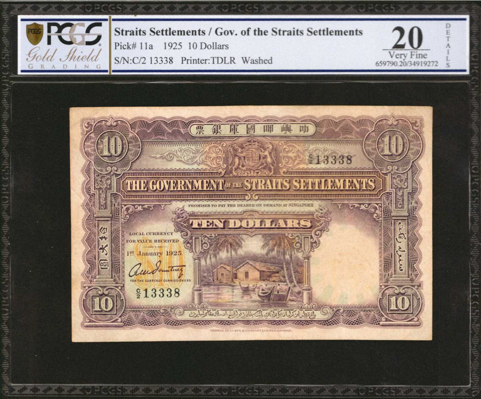 image for: Straits Settlements  10 dollars(B120b)