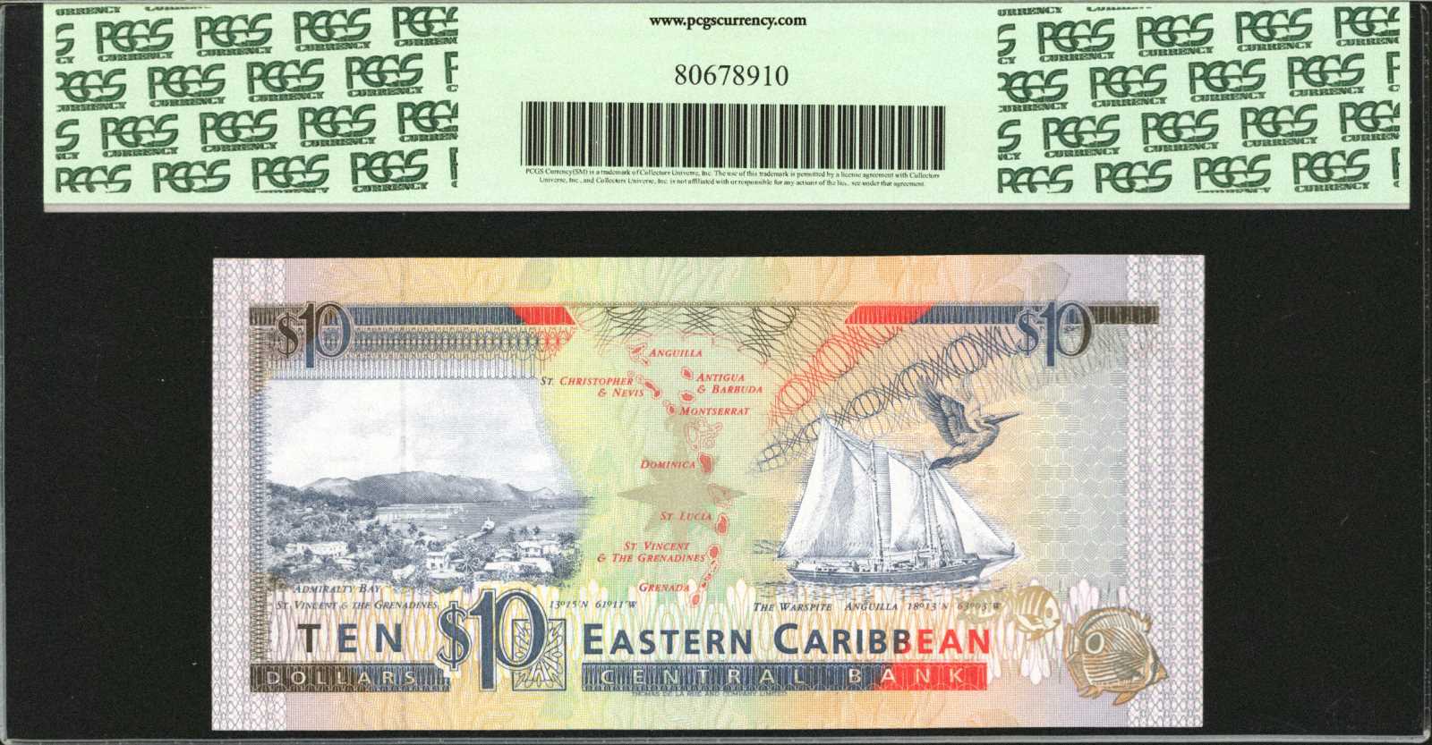 image for: East Caribbean States  10 dollars (B211g)