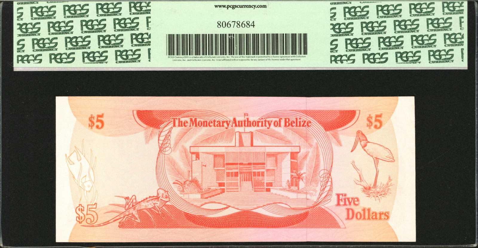 image for: Belize  5 dollars (B202as1)