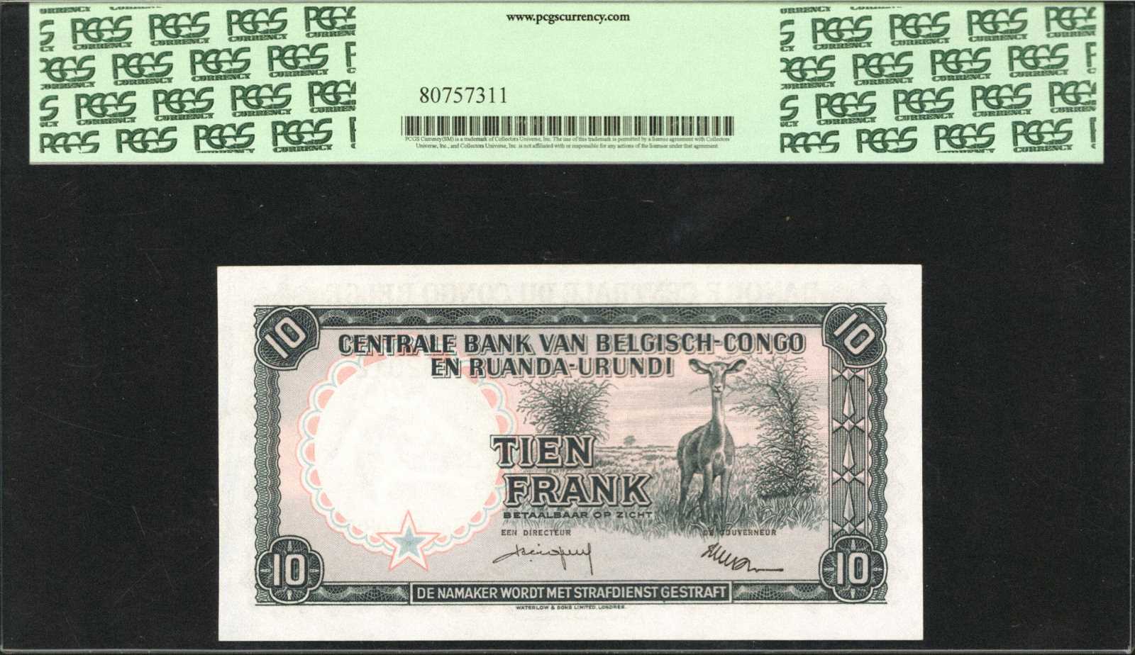 image for: Belgian Congo  10 francs(B310t)