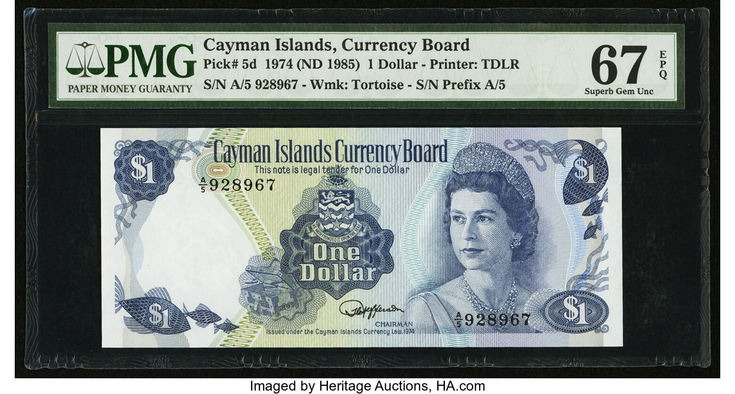 image for: Cayman Islands  1 dollar (B105bz)