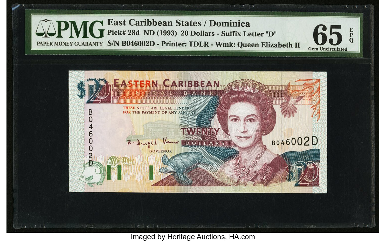 image for: East Caribbean States  20 dollars (B212a)