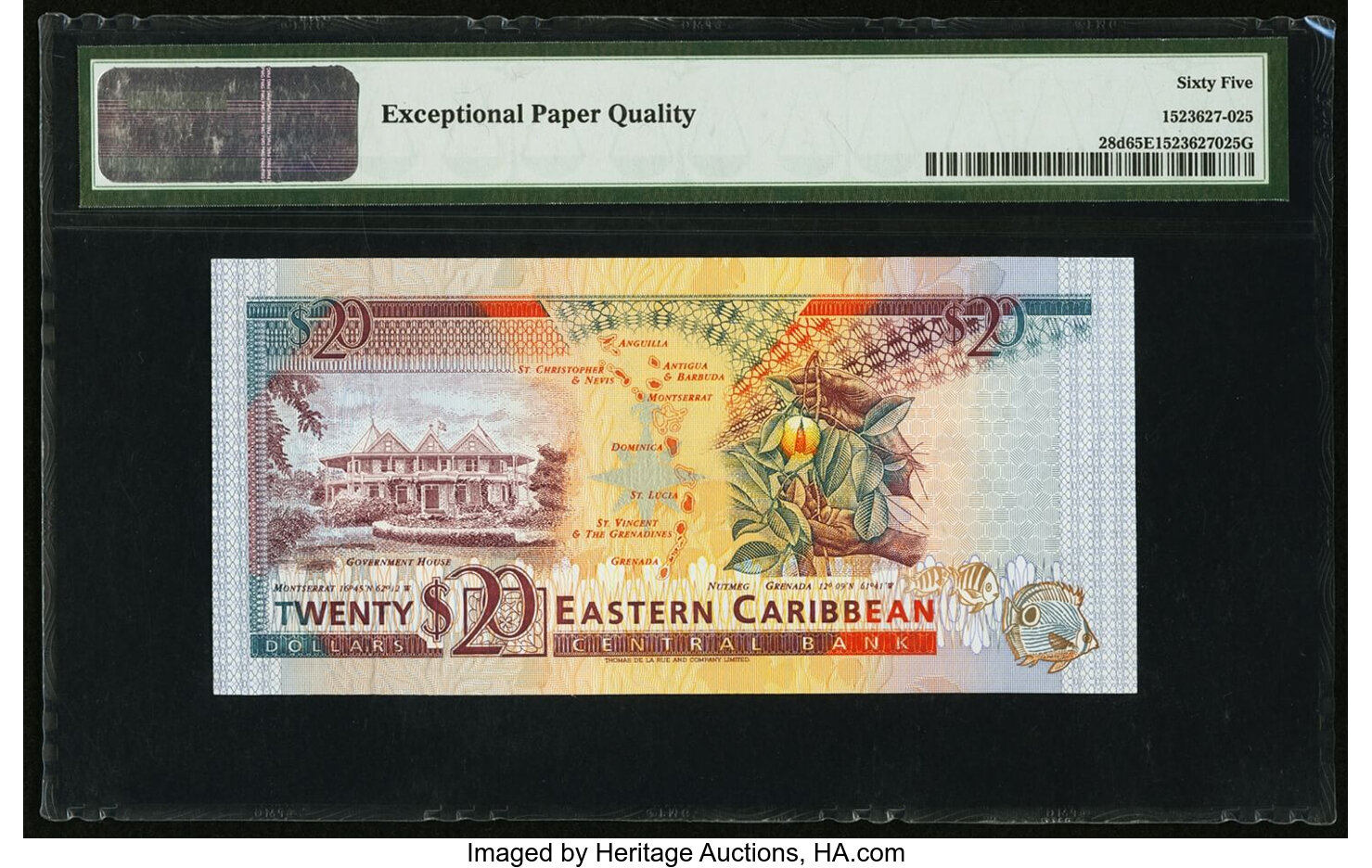 image for: East Caribbean States  20 dollars (B212l)
