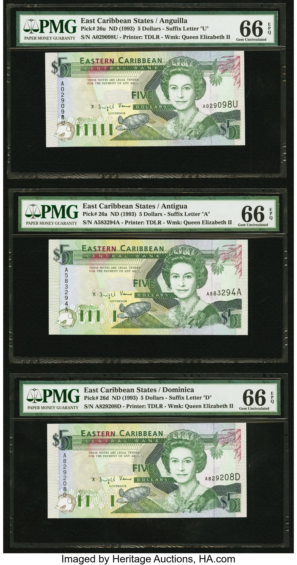 image for: East Caribbean States  5 dollars (B210m)