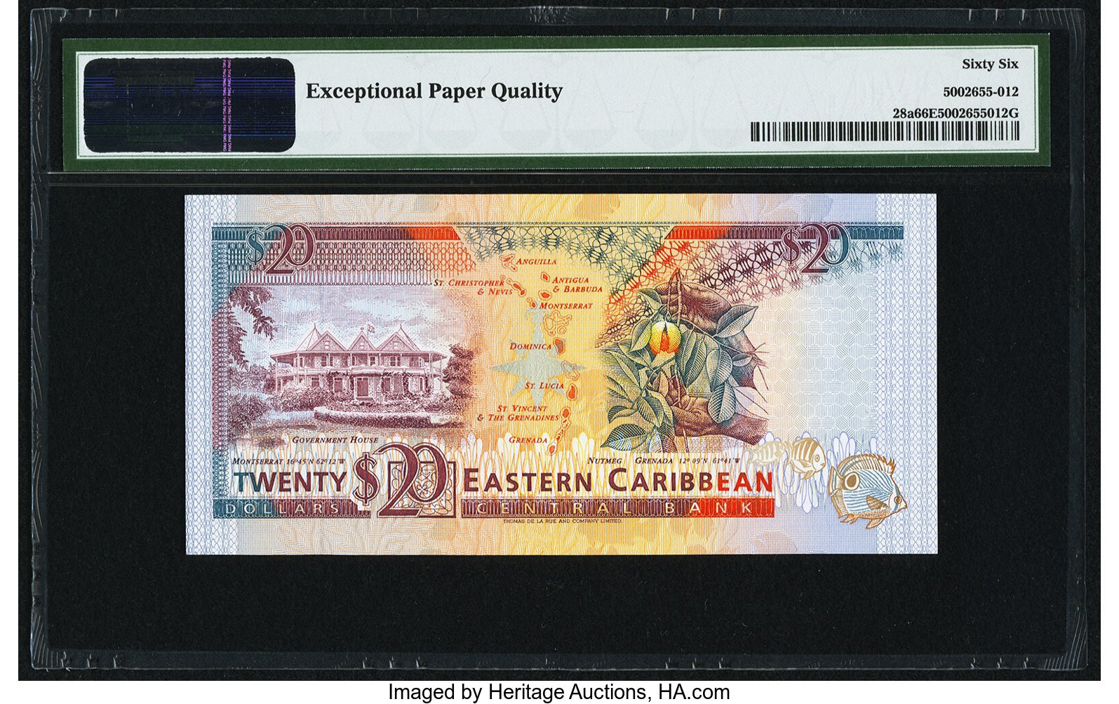 image for: East Caribbean States  20 dollars (B212u)