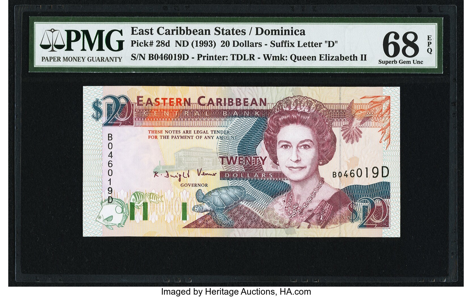 image for: East Caribbean States  20 dollars (B212us)