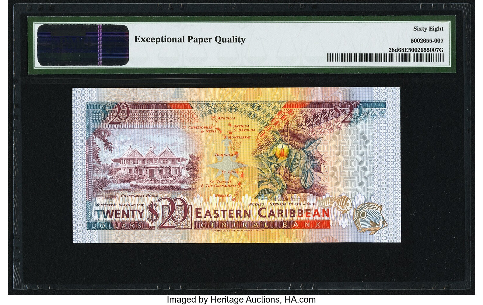 image for: East Caribbean States  20 dollars (B212us)