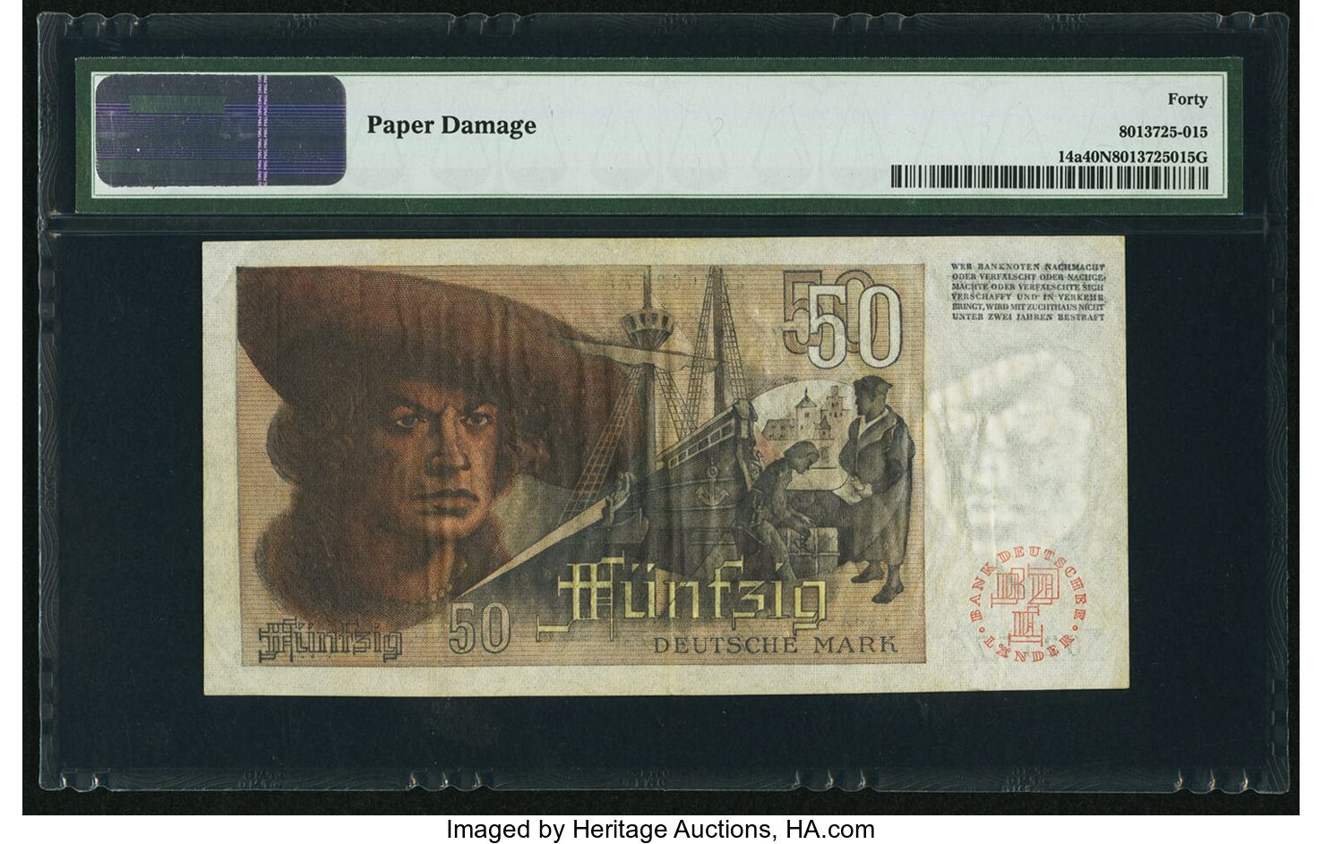 image for: Germany, Federal Republic of  50 deutsche mark (B114b)