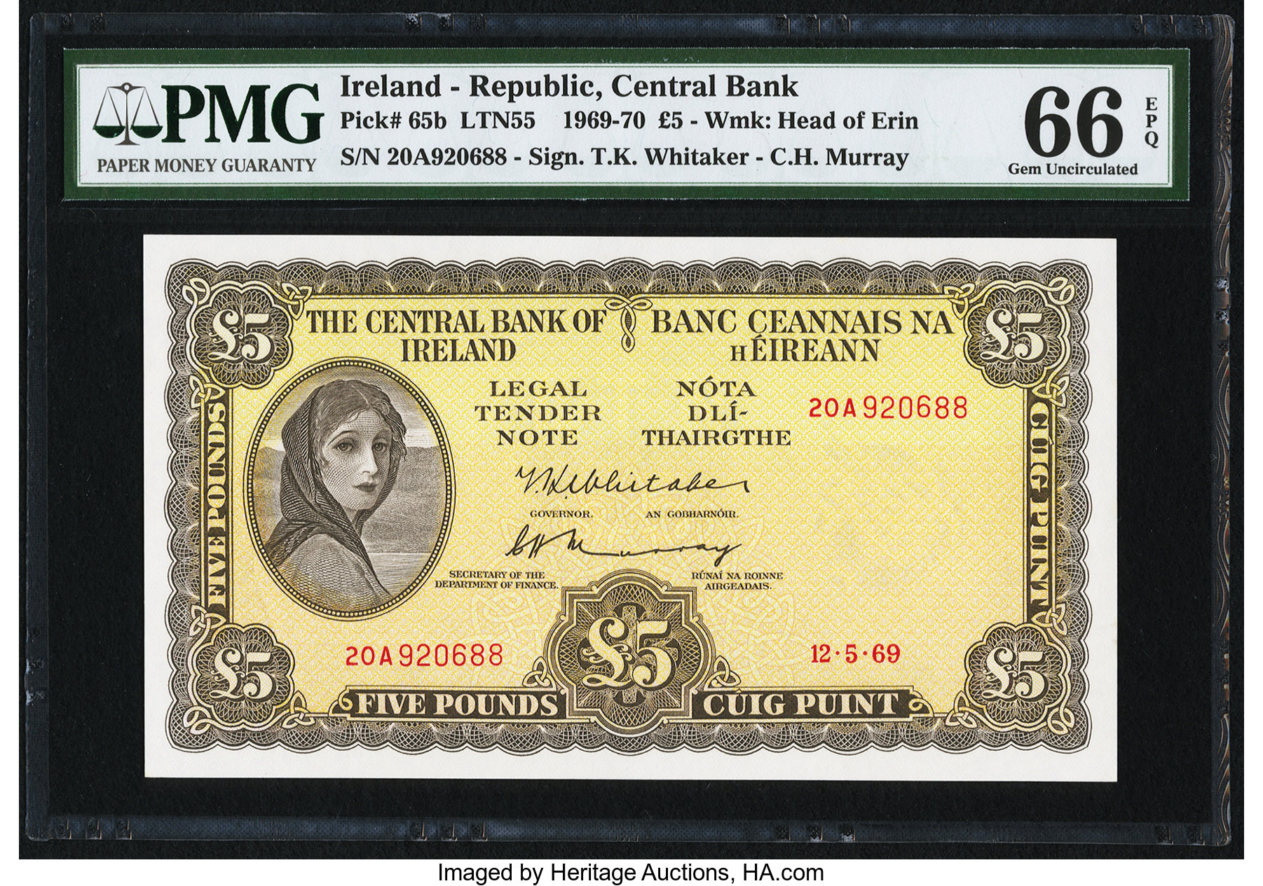 image for: Ireland, Republic of  5 pounds (B210cz)