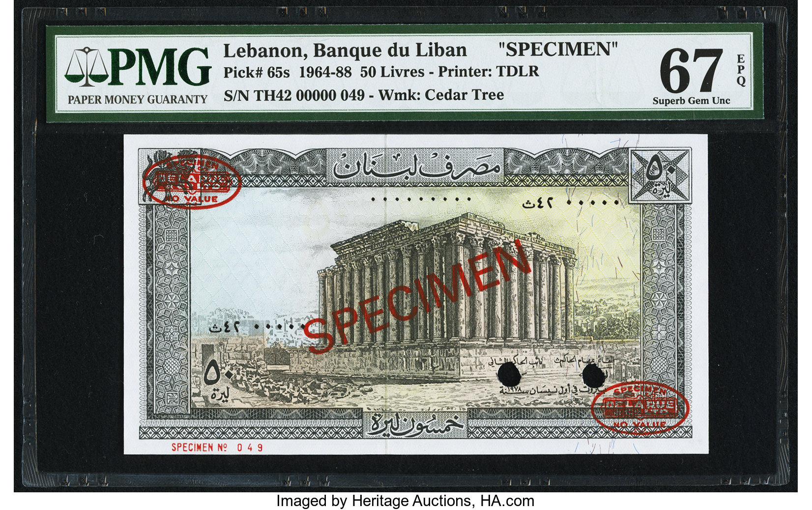 image for: Lebanon  50 livres (pounds) (B506a)