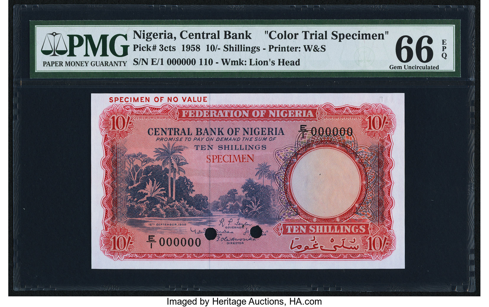 image for: Nigeria  10 shillings (B202as8)