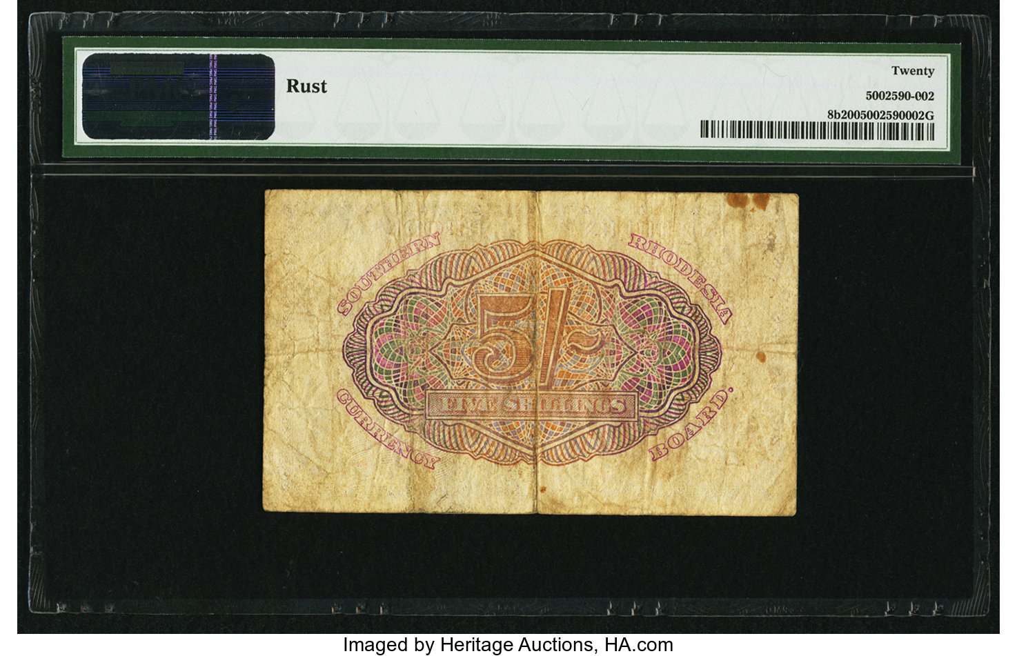 image for: Southern Rhodesia  5 shillings (B102b4)